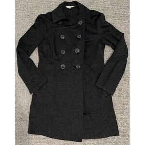 CAbi Style #648 Ponte Casablanca Double Breasted Trench Coat Jacket Gray…